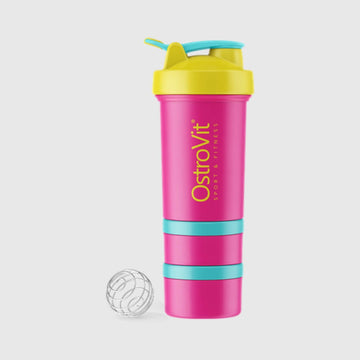 OstroVit Shaker Premium 450 ml with 2 pill boxes and mixing ball | Megapump